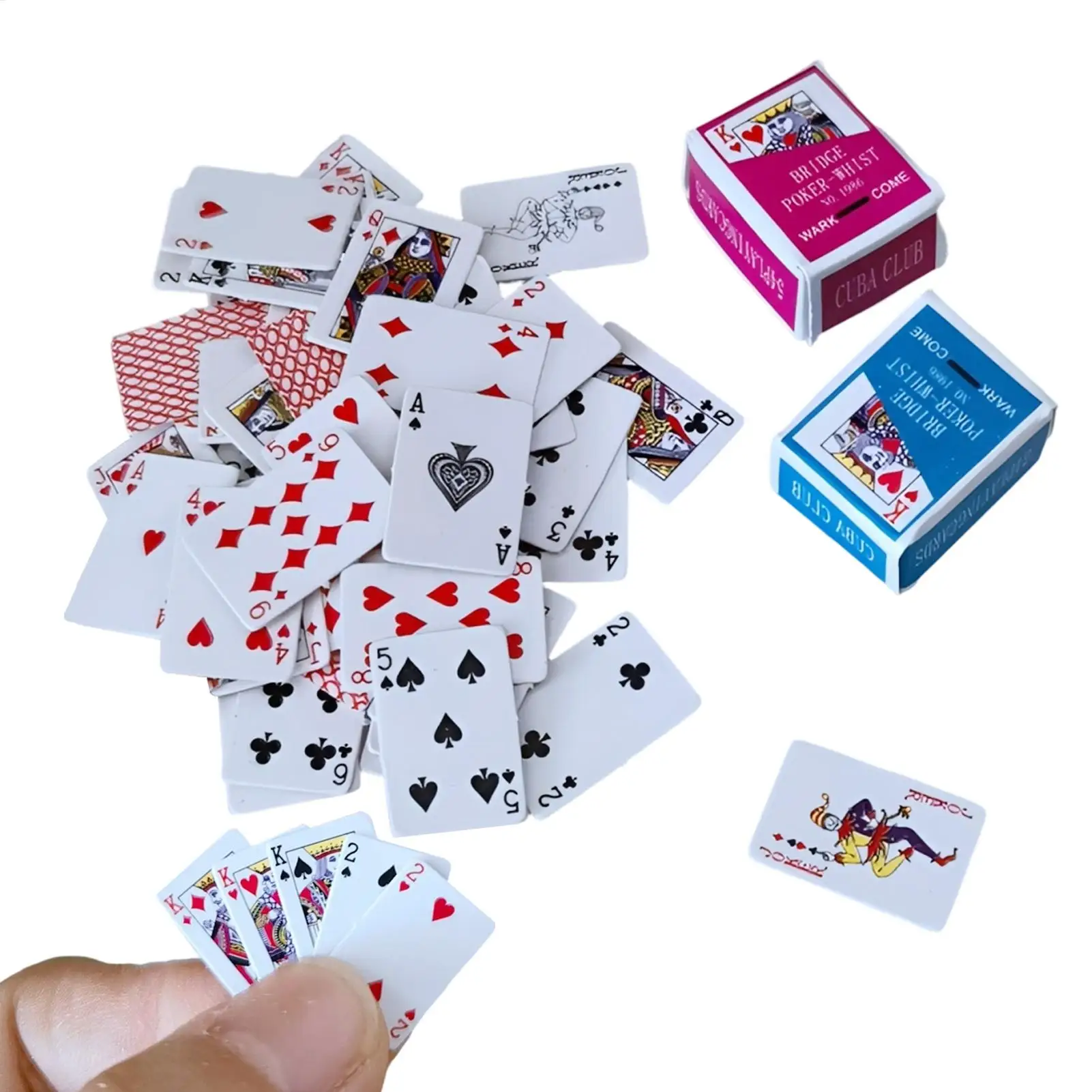 

Mini Playing Cards Miniature Poker Set Portable Fun for Travel Camping Party Game Night, Adults Friends Family, Great Favor