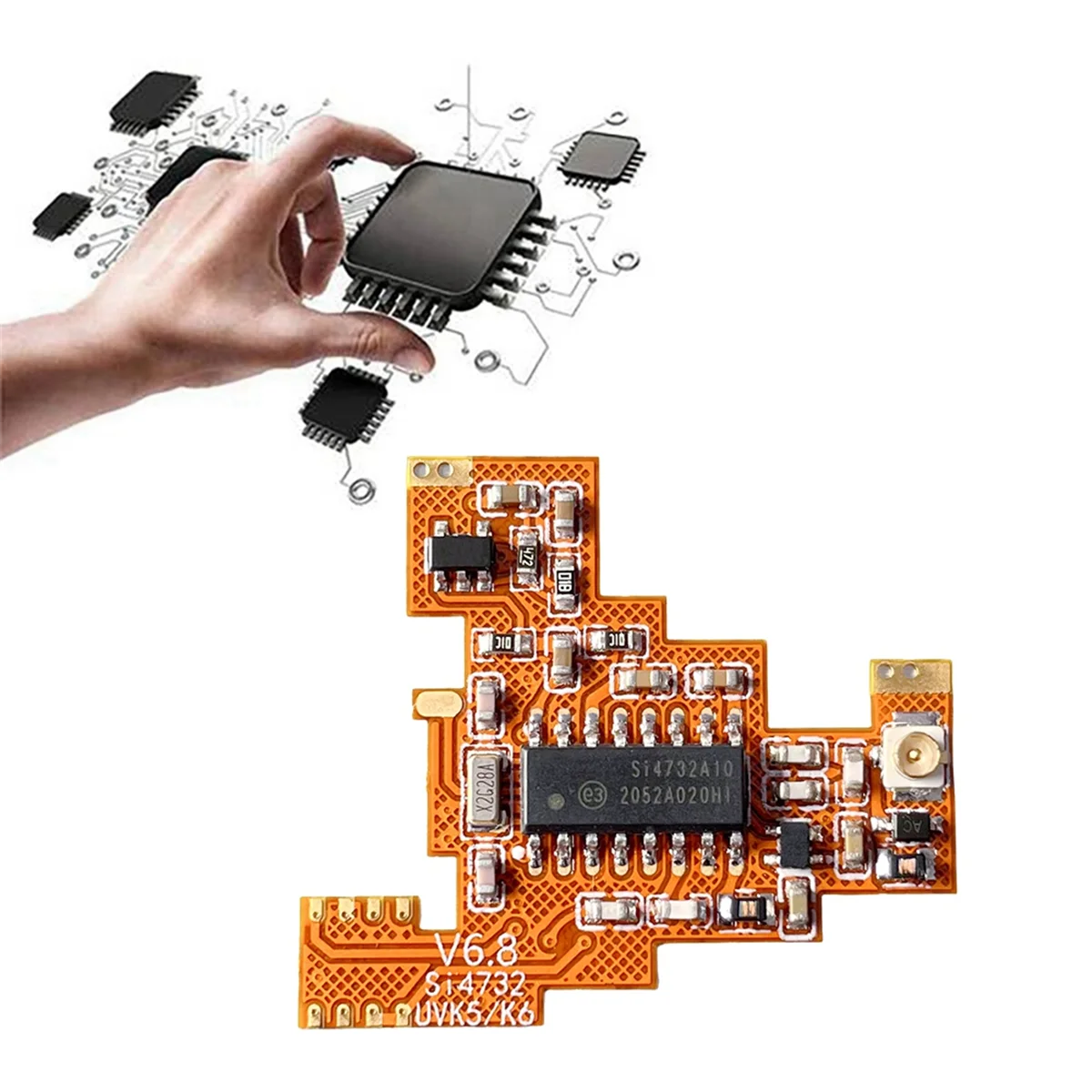 BISMZ SI4732 V6.8 FPC โมดูล + สาย USB + เสาอากาศสําหรับ Quansheng UVK5 K6 HF คลื่นสั้น Full Band/เดี่ยว Sideband แผนกต้อนรับ