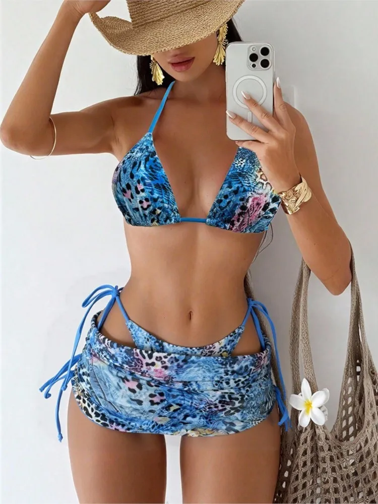 

3 Piece Sets Swimwear Cover-Ups Swimsuit Sexy New Push Up Bikinis Set Brazilian Bathing Suit Women Beachwear Biquini Suits 2026