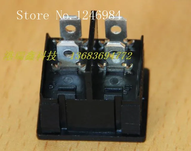 [SA]Power switch Taiwan New SCI -way rocker switch legs in black square Rocker Switch R13-33A 4P2T--50pcs/lot