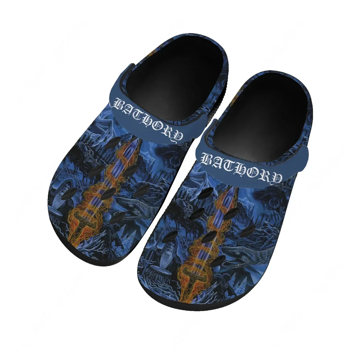 

Bathory Band Water Shoes Men Women Teenager Comfortable Home Garden Clogs Custom Sandals Beach Breathable Hole Slippers