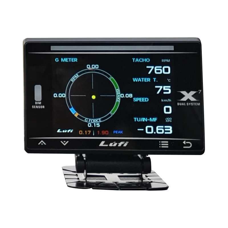 LUFI X7 第 4 世代 OBD ゲージ多機能カーモニター、冷却水/排気温度