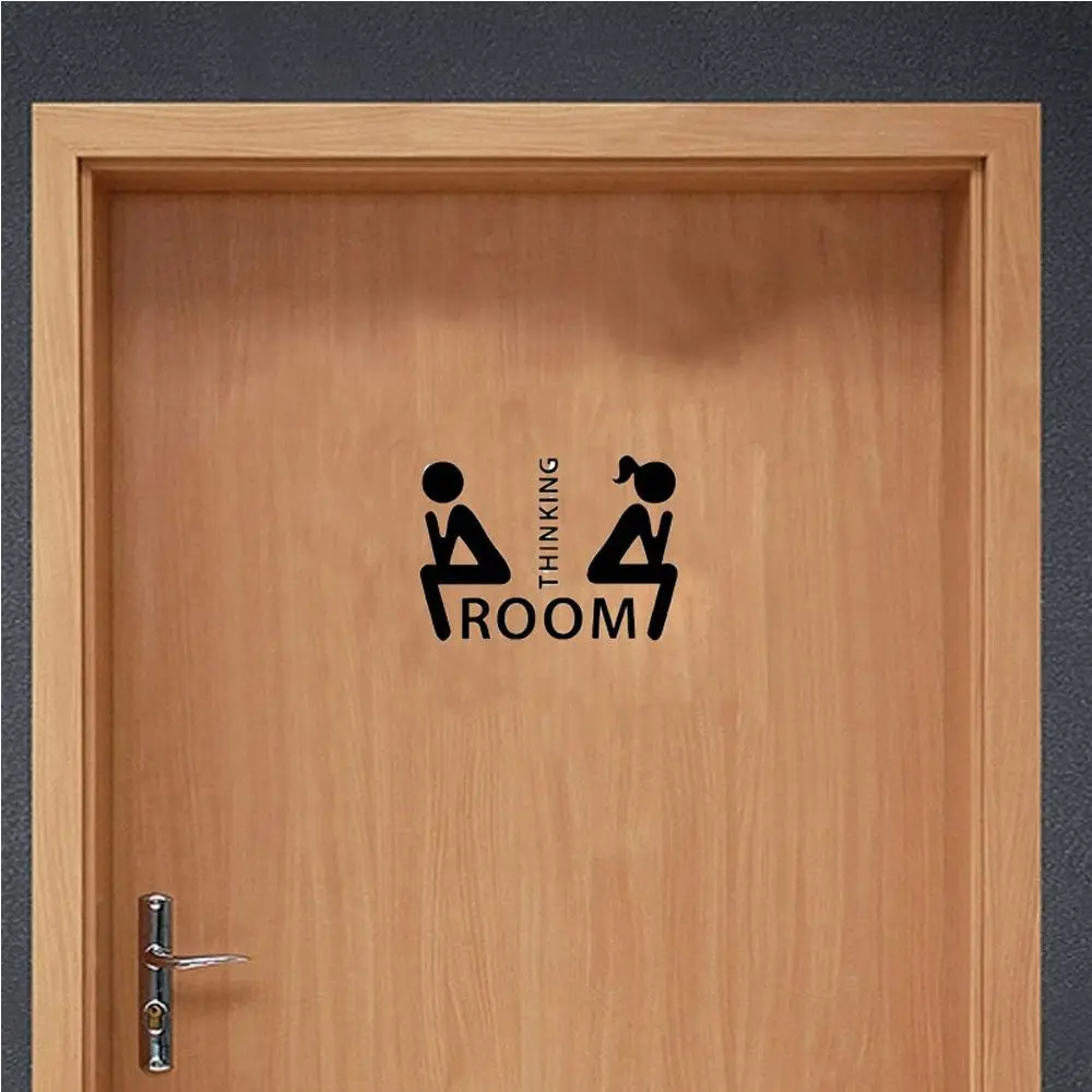 Cute DIY Vinyl Home Decor Removable Toilet Stickers Mark Stickers