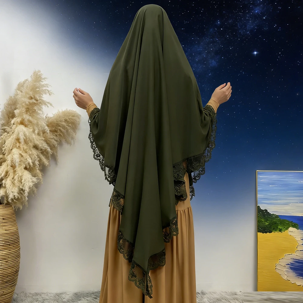 

Высококачественный кимар из ниди с вышивкой, мусульманская одежда для Ид, исламский головной убор, шарф для намаза, женский хиджаб, никаб, бурка, кебая, джеллаба, джаллия