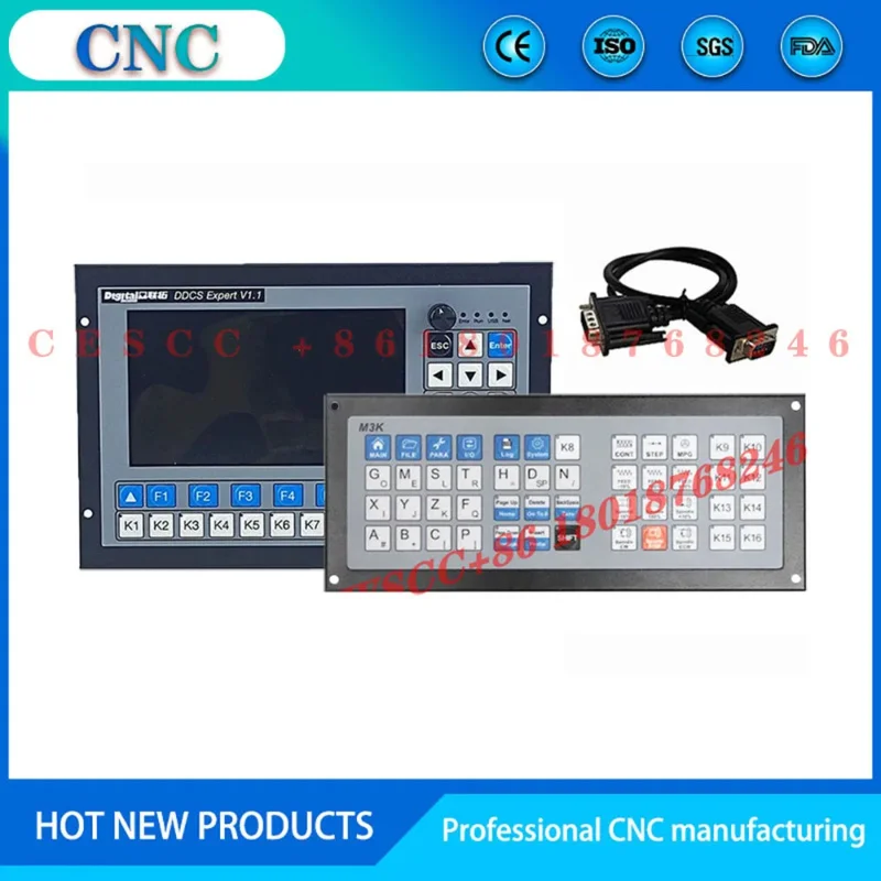 DDCS expert CNC offline controller 3/4/5 axis motion control system support M3K keyboard, ddmpg handwheel, 100W 24VDC