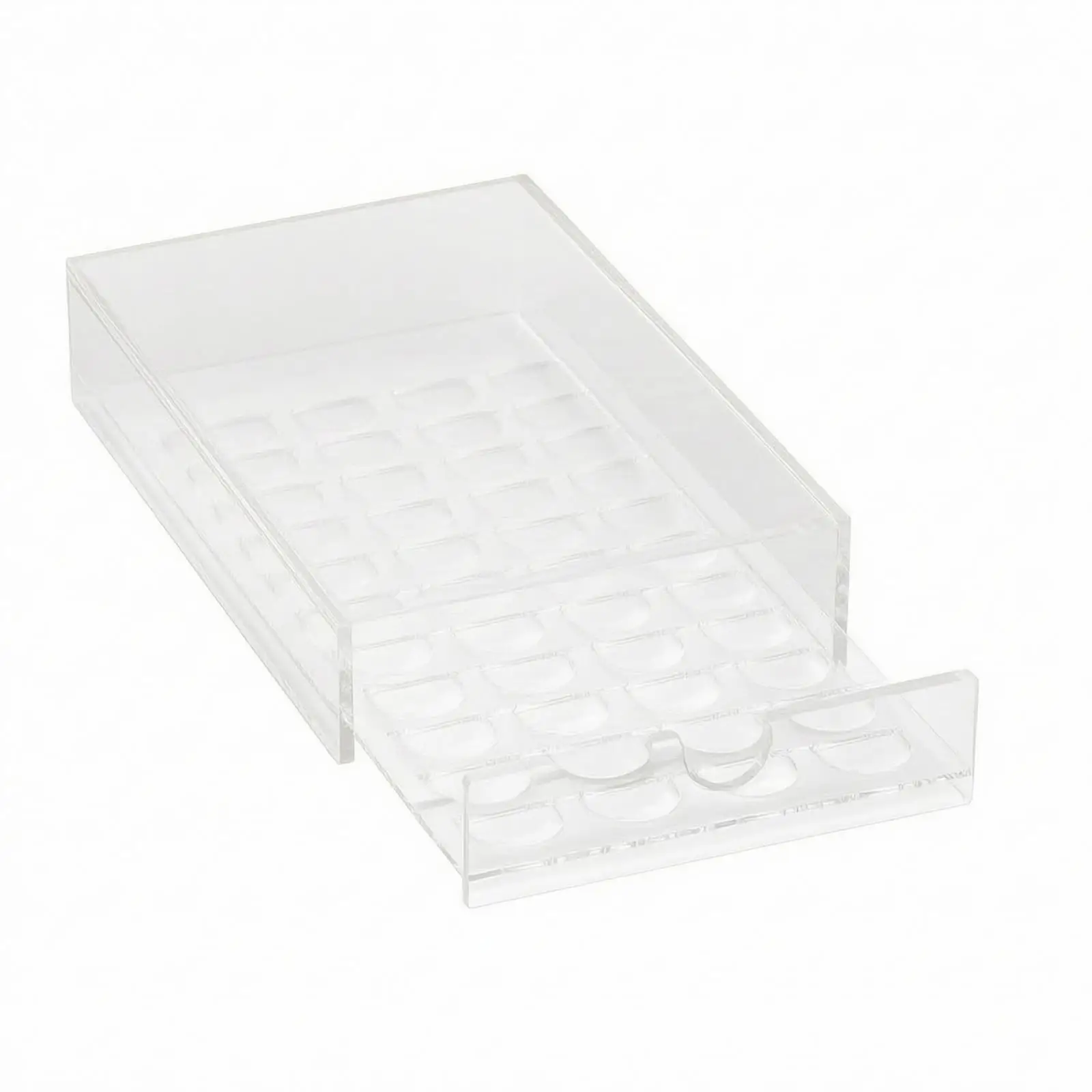 Capsule Organizer with Slotted Front Compact Coffee Capsule Tray Easy to Clean