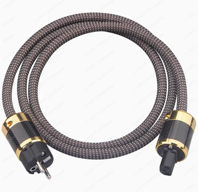6N High Purity Sterling Silver Audio Power Cord Purely Handmade Hifi Power Ampl…