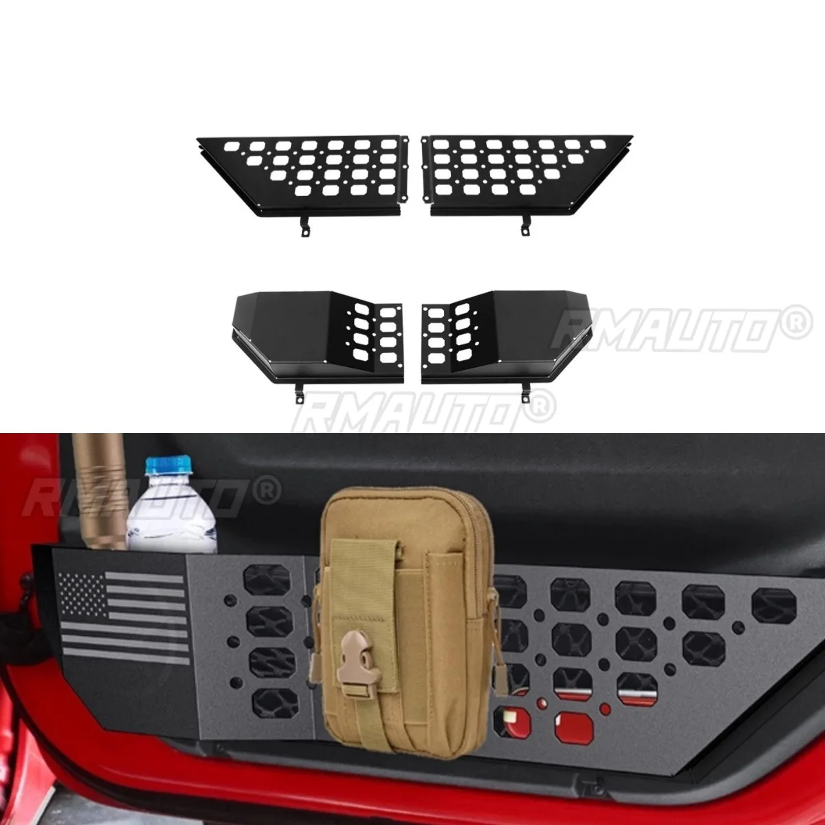 

Для Jeep Wrangler JL JLU 4XE Gladiator JT Ящик для хранения передних дверей для Jeep Wrangler JL JLU 4XE Gladiator JT 2018-2024 Комплект кузова