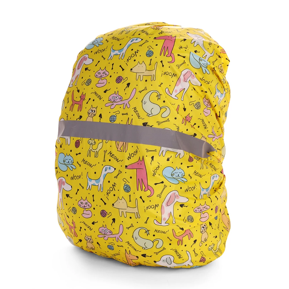 10L-50L Cute Waterproof School Bag Cover Protector Backpack Reflective Rain Covers Impermeable Case for Female Kid Backpacks