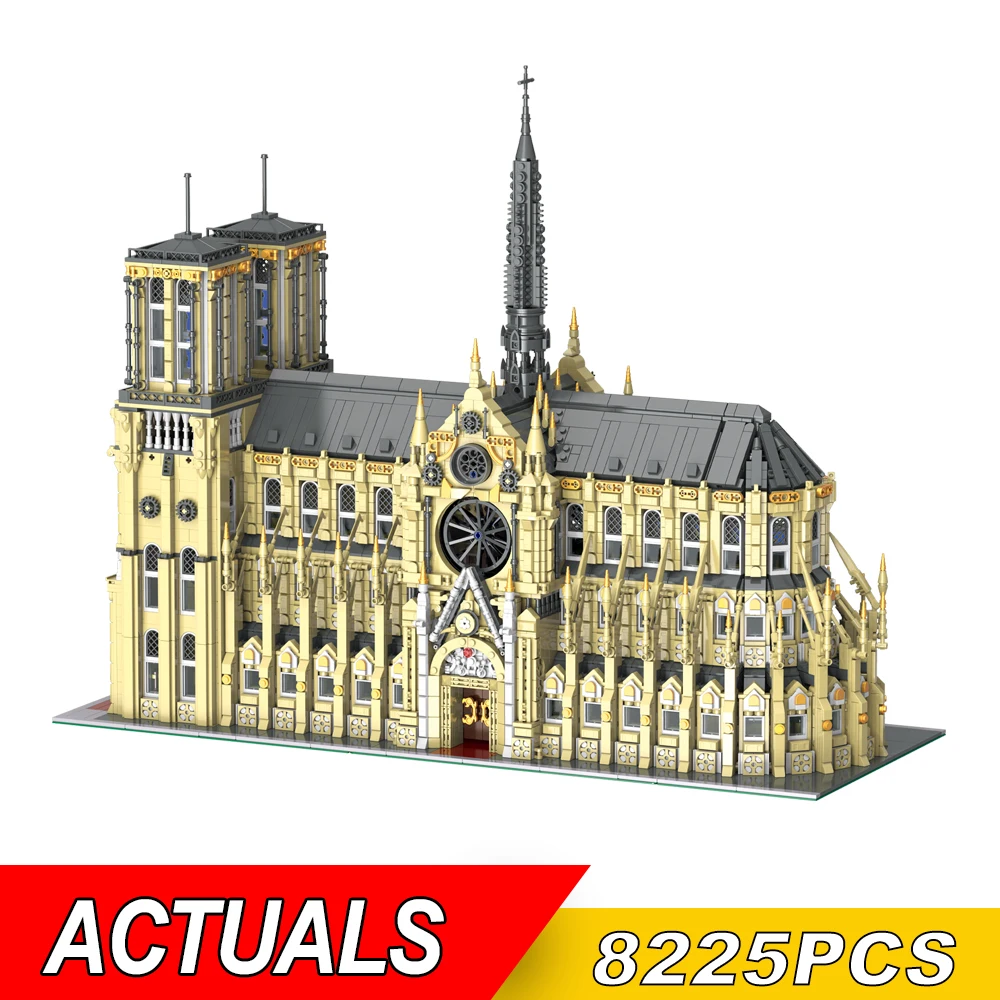 8225PCS Notre Dame De Paris Building Blocks World Famous Building Model Bricks Assembly Toys Adult Desktop Decoration Kids Gifts