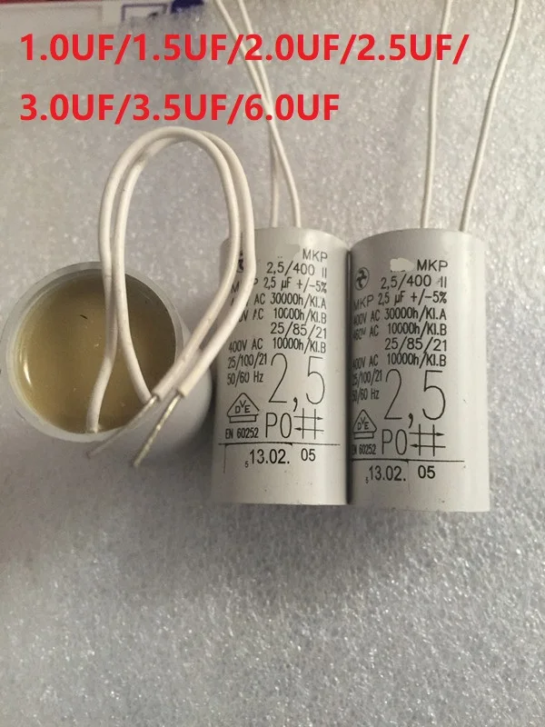 1pcs Original Old  MKP 1.5UF 2UF  2.5uF 400VAC motor run capacitor