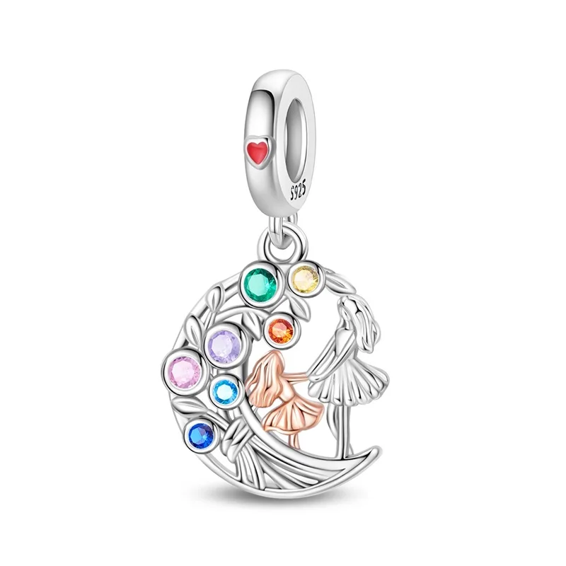 

Hot Sales 925 Sterling Silver Life Tree Mother Daughter Dance Charms Bead Fit Original Bracelet DIY Mother's Day Jewelry Gifts