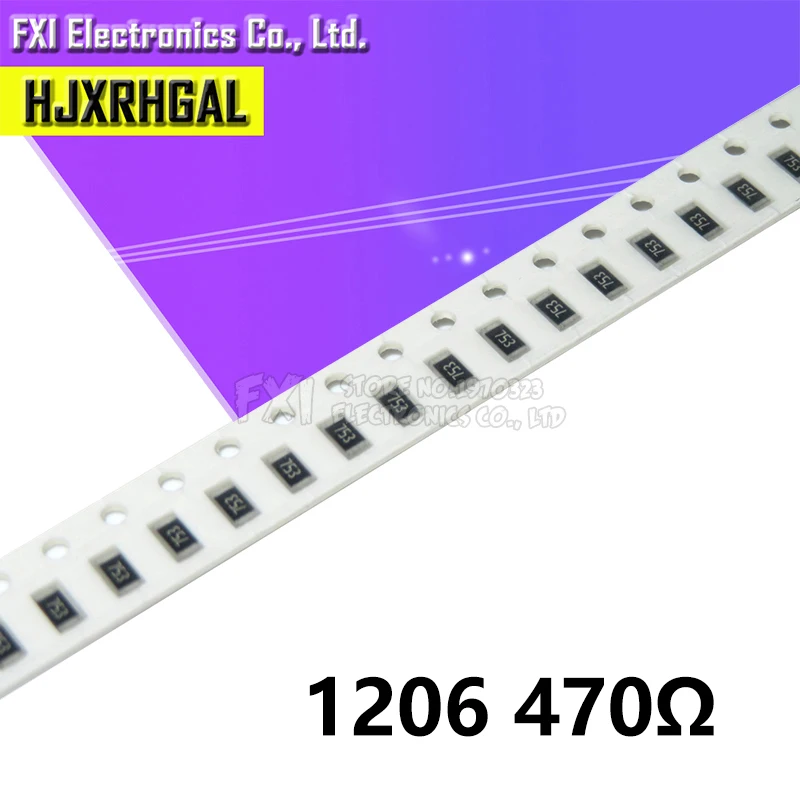 

100 шт. 1206 SMD резистор 470 Ом чип-резистор 0,25 Вт 1/4 Вт 470R 471 новый оригинальный