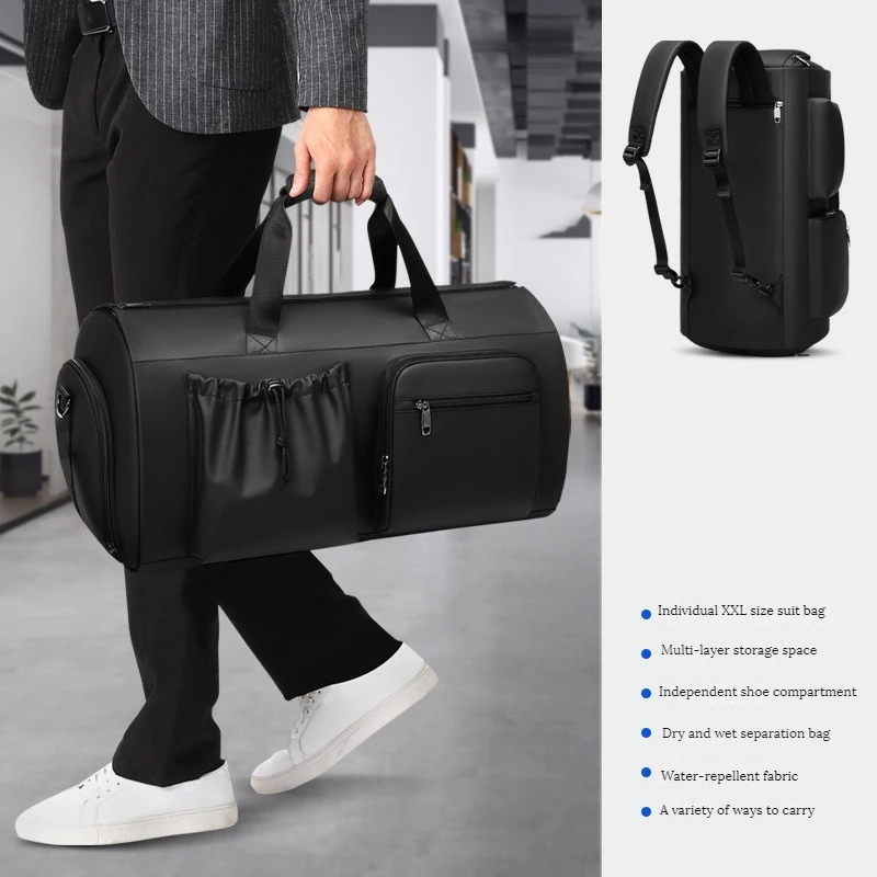 Travel Bag Large Capacity Luggage Formal Suit Folding Storage Bag Dry Wet Separation with Independent Shoe Compartment