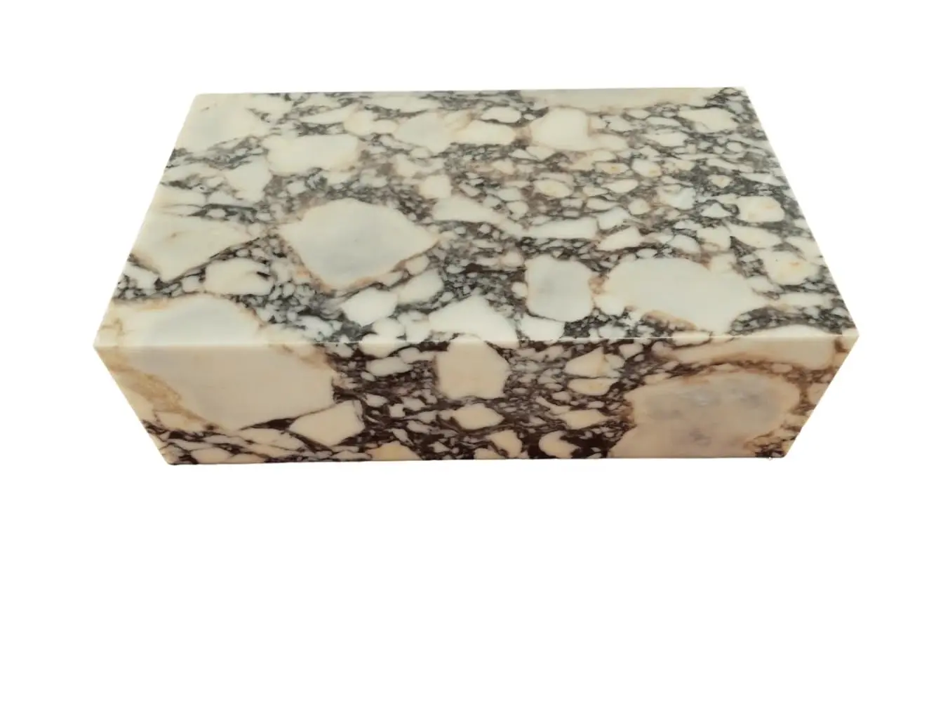 Genuine Marble Block Coffee Table - Calacatta Viola Marble