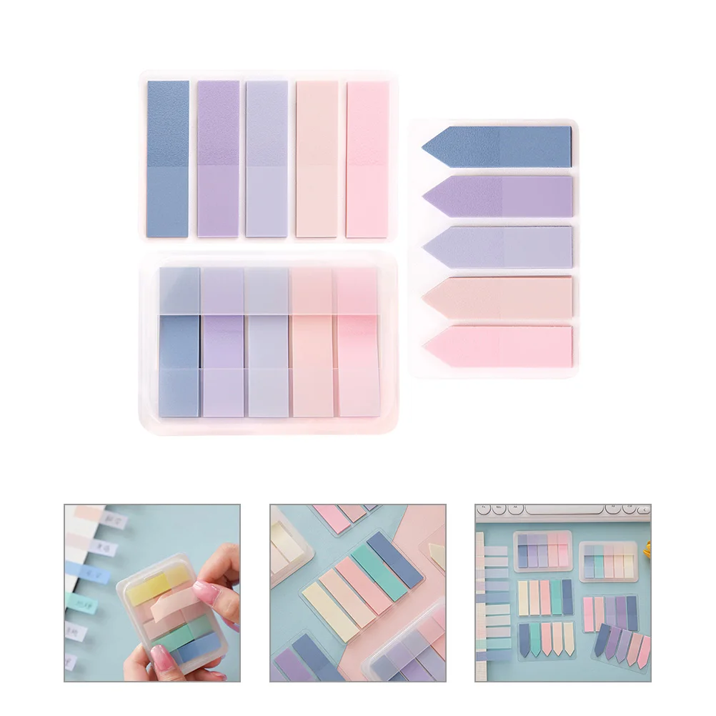 

6 set 6 Sets Adhesive Colored Index Tabs Sticky Page Markers For Book Notes Highlight Strips Learning Accessories Office