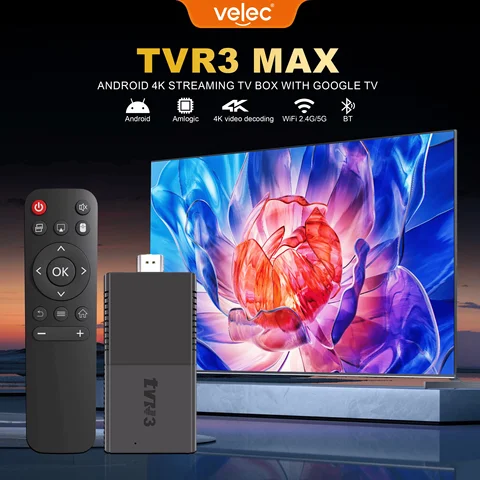 TV Stick TVR3 Max 8+128 Android 14 Smart 4K Video Decode Player Supports Netflix & YouTube Home Entertainment Android TV Box