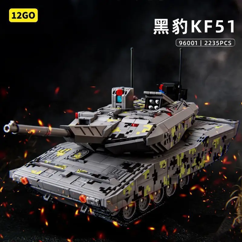 

12GO96001 Black Panther KF51 Educational Assembly Building Blocks Toy Gift for Boys Military Desktop Decoration Toy Model