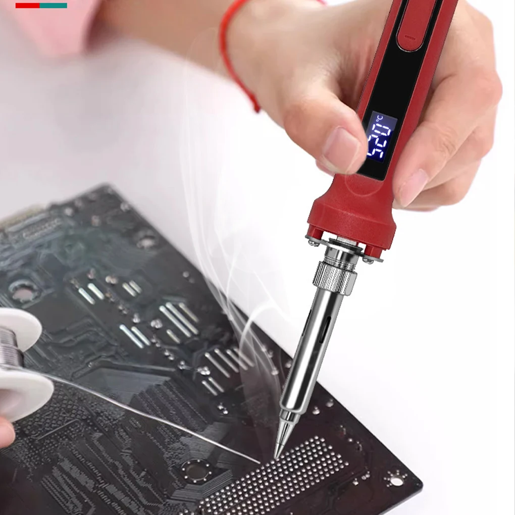 LCD Display Digital Electric Soldering Iron Kit 100W Temperature Adjustable Solder Rework Station Heat Pencil Tips Repair Tools