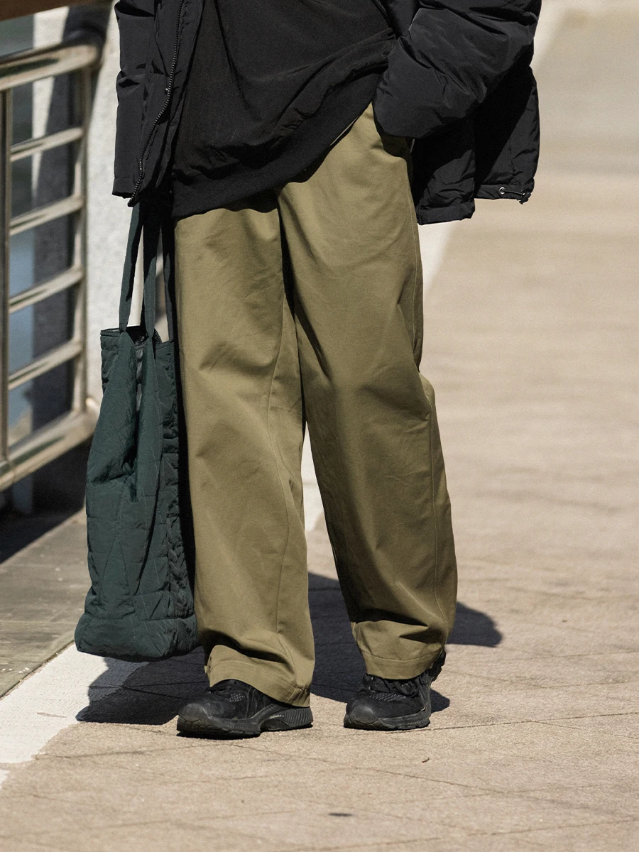 

Noears Military een Straight Leg Casual Pants Men's y Versatile Workwear Trousers Trendy Commuter Loose Fit