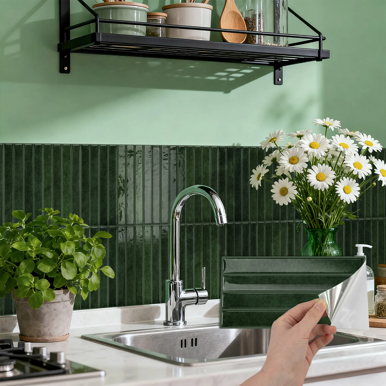 12/24/36pcs 3D Mosaic Self-Adh - огляд і ціна Commercial Kitchen Tiles