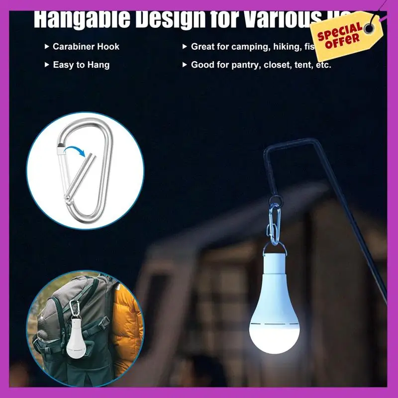 

HFIL-USB Rechargeable Light Bulb, Battery Backup Emergency Light Bulb For Home Power Outage, Hanging LED Light Bulb,4 PCS Durabl