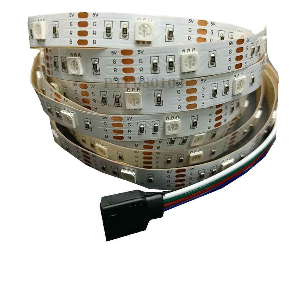 USB Controller + DC5V 5050 Led Strip,Individually Addressable Smart RGB Led Strip,Black/White PCB 1m 2m 3m 4m 5m