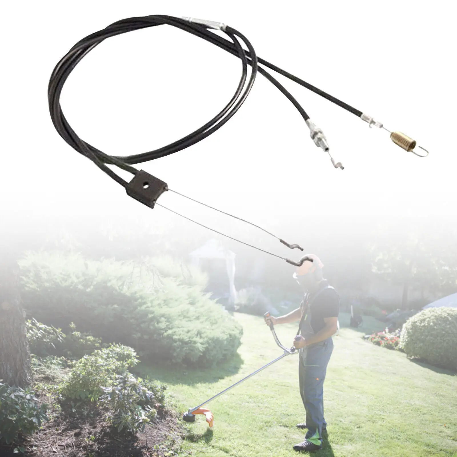 Cable Set With Throttle Cable And Clutch Cable For Lawn Mower Garden Power Tools Replacement Cable Garden Tool Acces