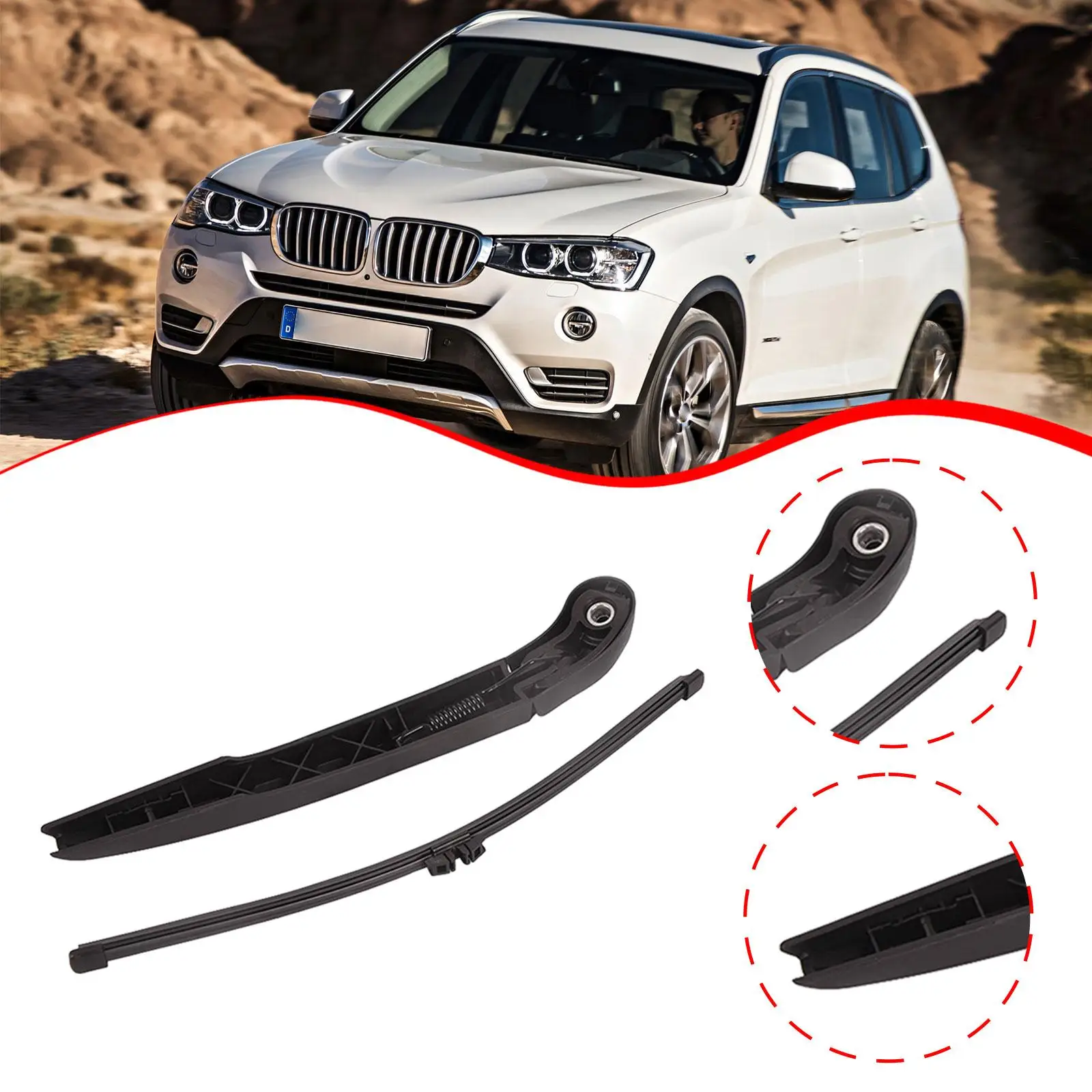 

Комплект полос заднего стеклоочистителя, комплект рычагов заднего стеклоочистителя 61627213242, профессиональные детали для автомобиля x3