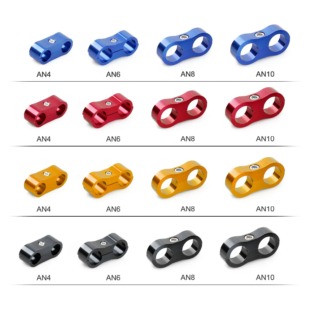 

AN4 AN6 AN8 AN10 Oil Fuel Water lupo Separator Kit fittings Anodized line Tube clamp Rubber Hose Clamp Line pipe clamps