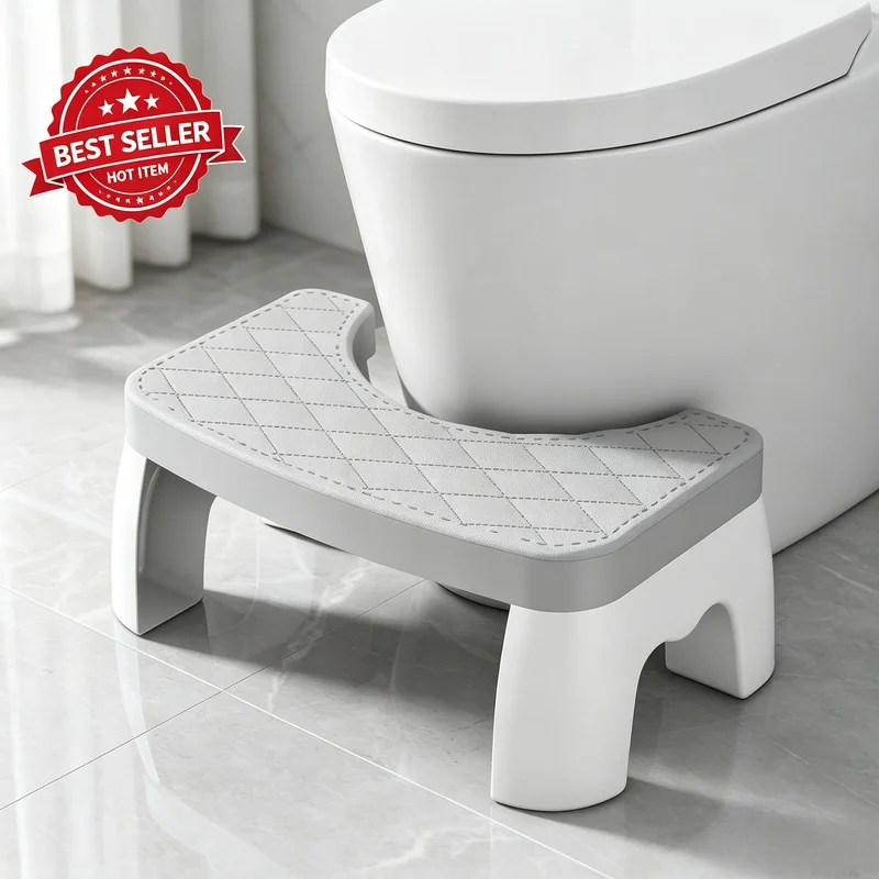 Toilet Potty Stool Anti-slip Toilet Footstool Bathroom Assistance Step Stool for Adults Kids Bathroom Supplies