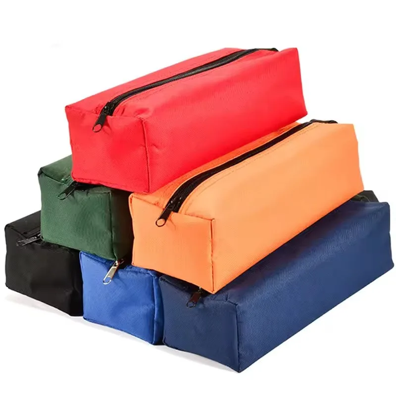Borsa per attrezzi manuali Borsa per attrezzi piccola in tela Oxford Viti Chiodi Punta da trapano Borsa per organizer per parti metalliche Custodia portatile con cerniera