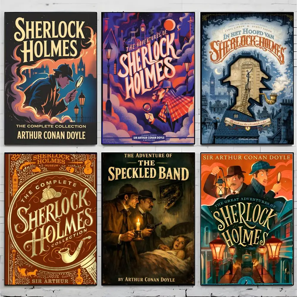 detective mystery story T-The Adventures of Sherlock Holmes Poster Premium Decor Art & Gift for Household Lounge Home Ornaments
