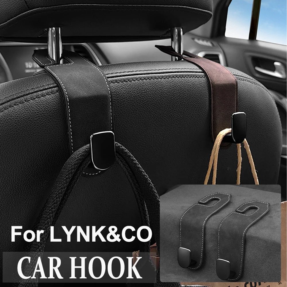 

2024 Car Seat Headrest Hook For LYNK&CO 01 02 03 04 05 06 08 09 02 Hatchback Suede Car Storage Holder