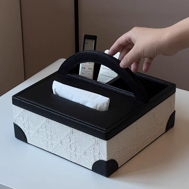 

Luxury Living Room Tissue Box Sofa Table Drawstring Storage Box Multifunctional Napkin Storage Organizer Elegant Home Decor