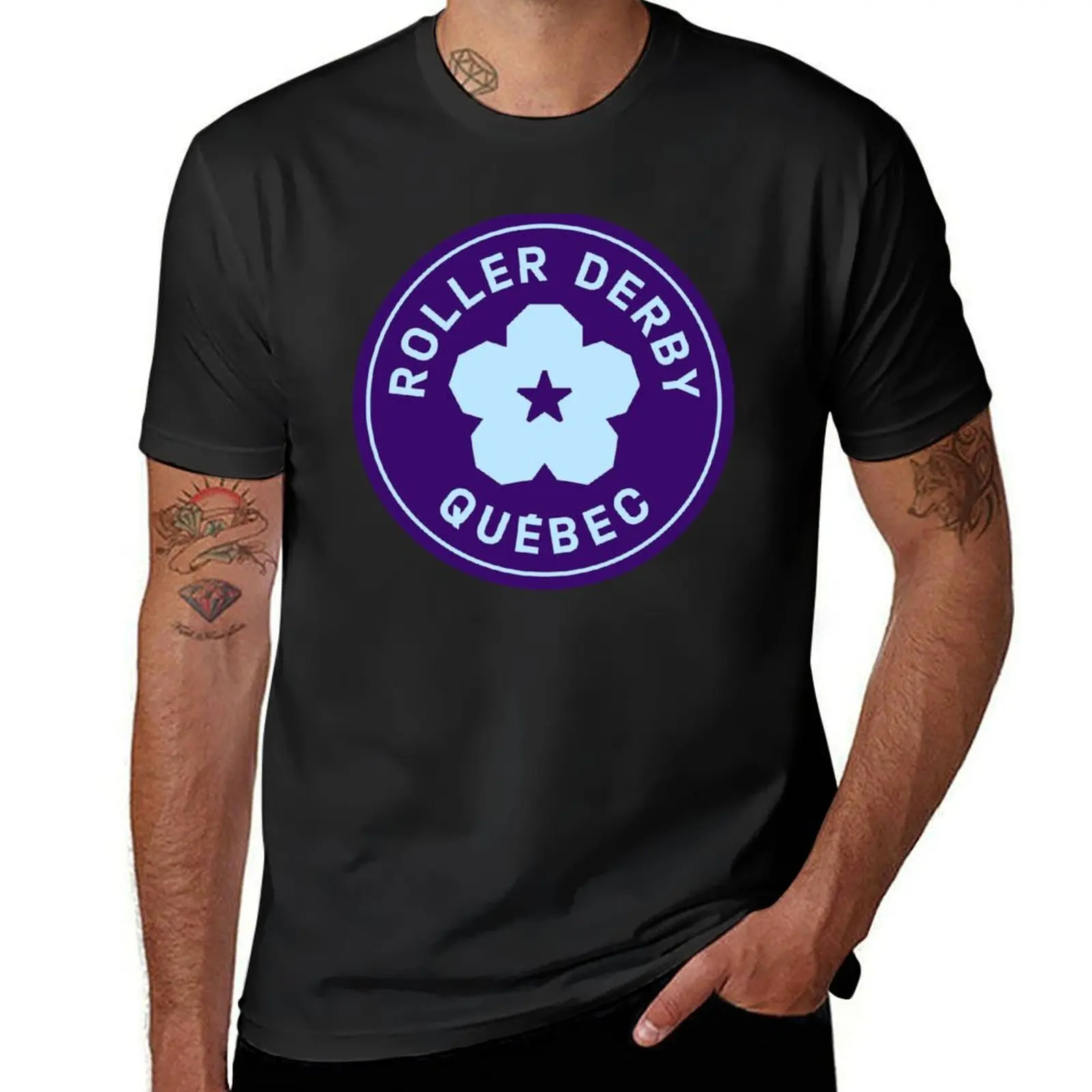 Logo Team B - RDQ - Roller Derby Quebec T-Shirt tees tops Blouse heavyweights mens white t shirts