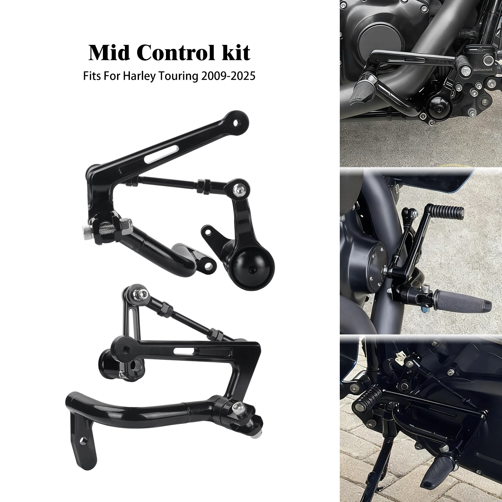 

Motorcycle Mid Control Kit Linkage Shift Brake Bracket Set For Harley Touring Electra Street Glide Road King FLTRX Ultra 2009-25