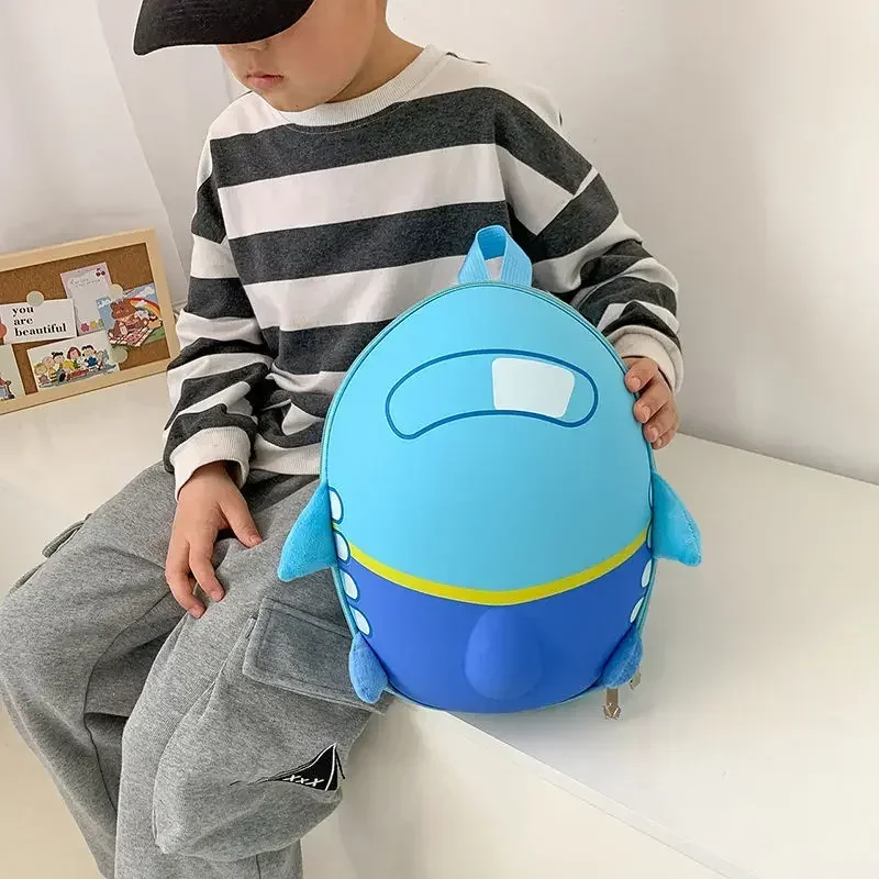 Sac à Dos 3D en Forme d'Avion de Dessin Animé pour Enfant, Cartable Mignon de Maternelle pour Fille et Garçon