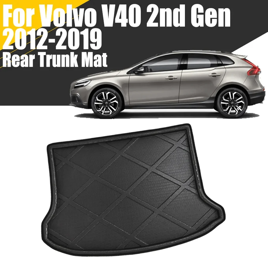 

Коврики в багажник для Volvo V40 2-го поколения 2013-2019, автомобильные коврики из ЭВА, коврики для заднего багажника, подкладки для хранения, аксессуары для салона автомобиля