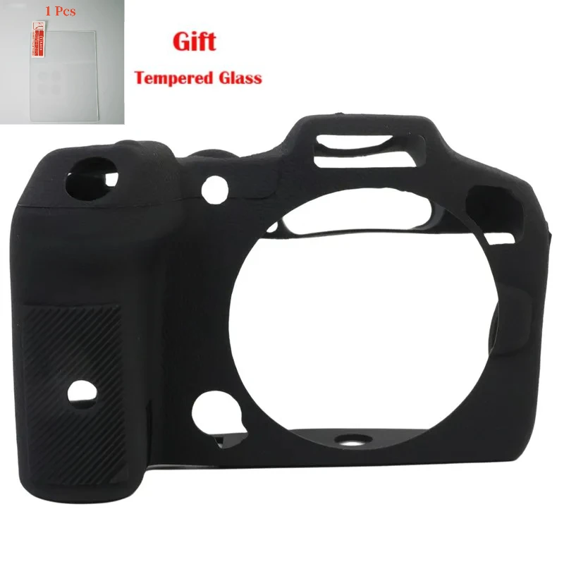

Protective Body Case Skin protector cover Camera Bag,For Canon EOS R7 soft rubber case + Tempered Glass LCD Protective Film