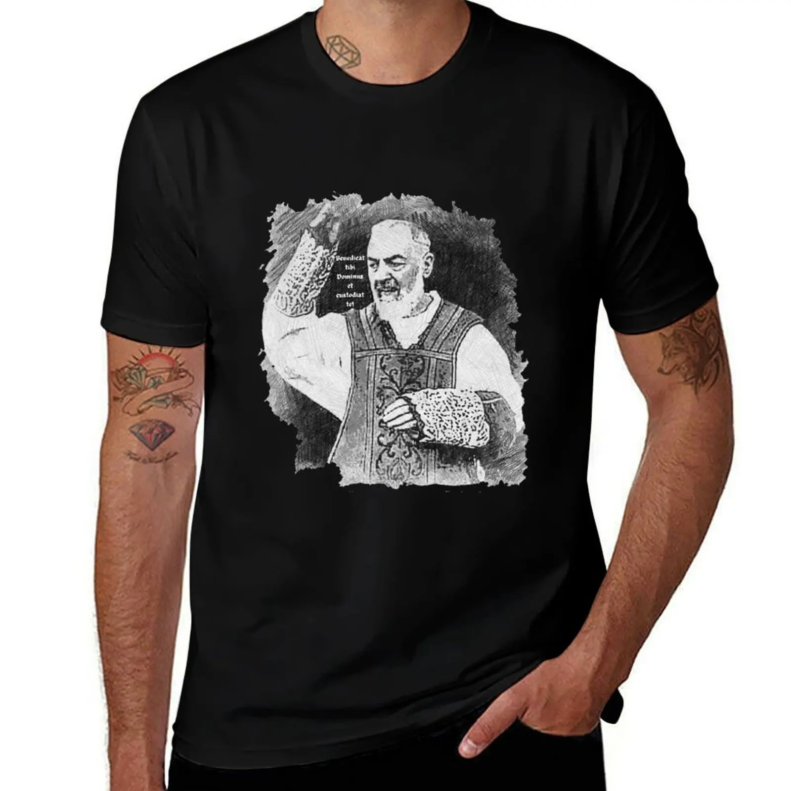 

Saint Padre Pio, St. Padre Pio, Padre pio T-Shirt man t shirt cotton t shirts for man graphic vintage T-Shirt