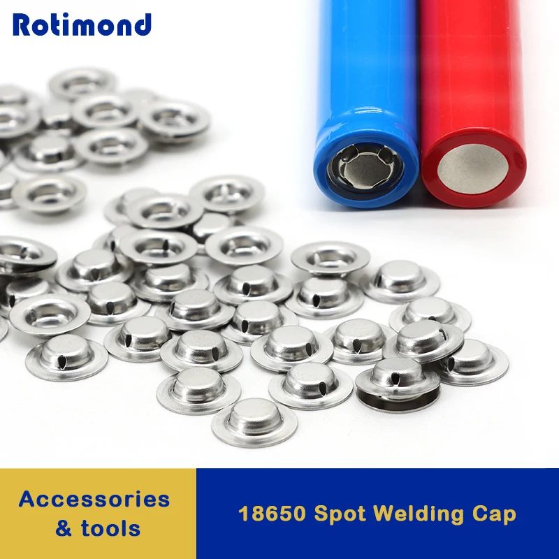 18650 Battery Spot Welding Cap Alternative Electrode Tip Cap  Positive Spot Welding Accessories Battery Negative Flat Gaskets