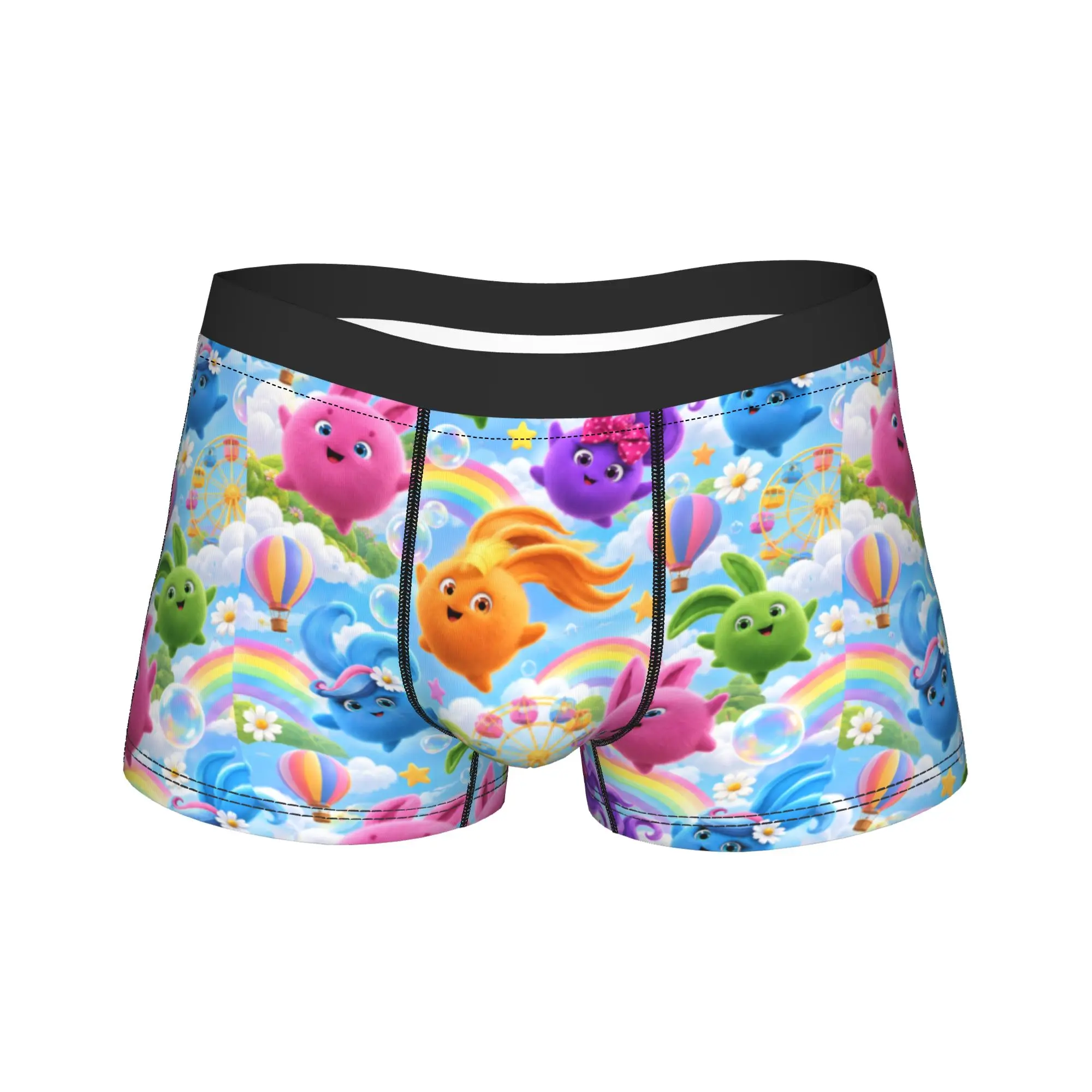 Sunny Bunnies Playful Balls Boxer Brief  Underwear Quality Men Comfortable Trunk Printing Oversize Panties