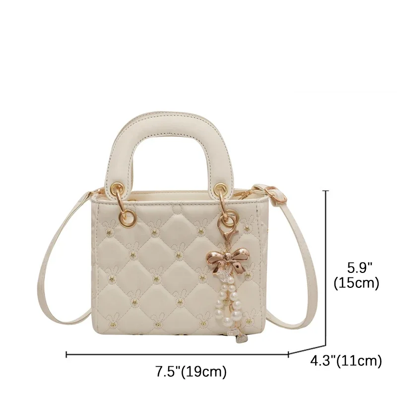 XOUHAM Shoulder Bag for Women PU Leather 3 Colors Crossbody Bags Ladies Solid Color Handbag Fashion Small Square Clutches Bag