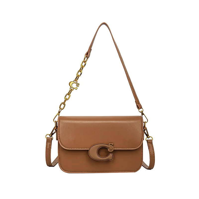 

Женская минималистичная квадратная сумка 2025 года, пастельный кошелек на плечо, роскошная цепочка через плечо для работы и выходных