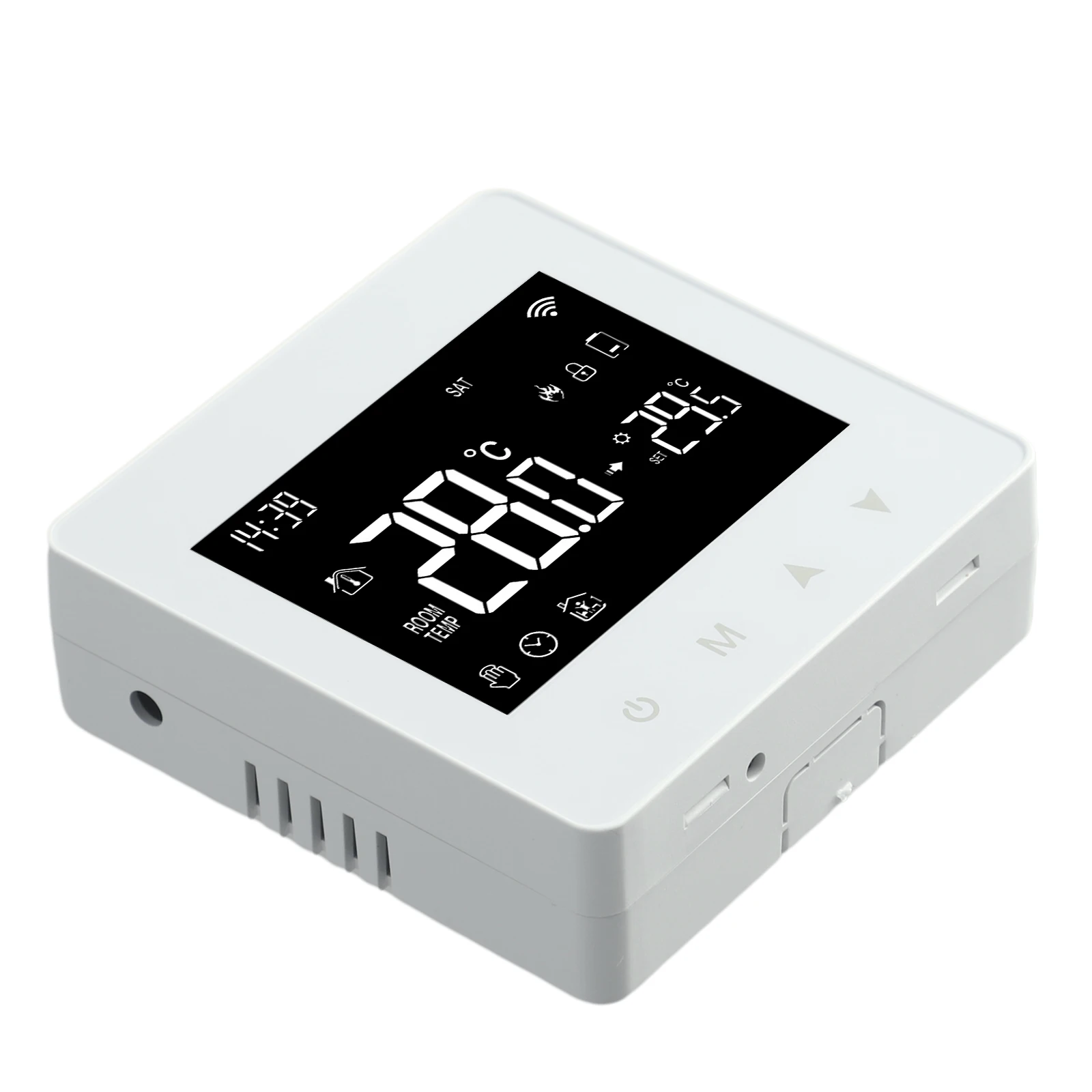 Para tuya wifi termostato de água caldeira gás temperatura controle remoto botão toque alimentado por bateria para casa inteligente