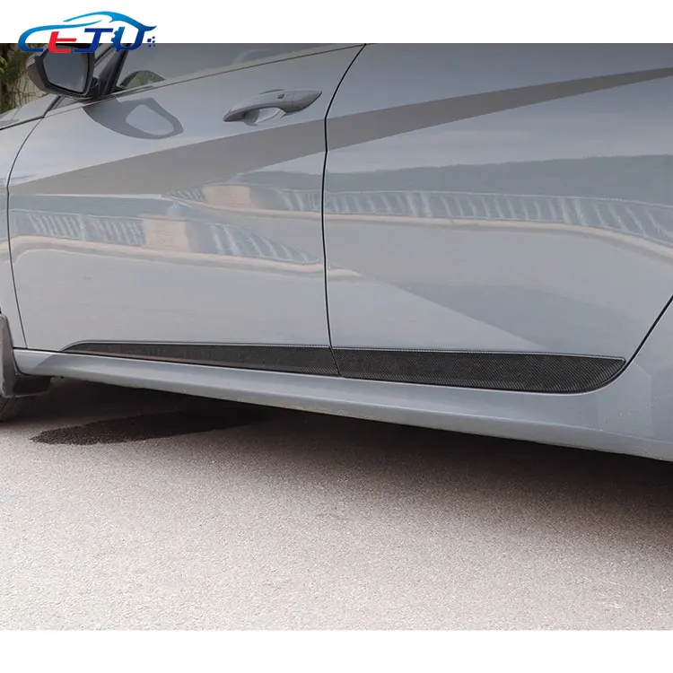 Car black /carbon fiber  Door Side Skirt Stickers  Racing Sport Body Decor  Car Accessories for Elantra 2021-2023 view 6