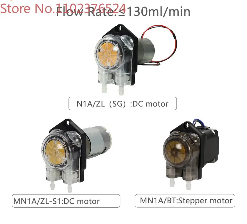 Nema 14 Stepper Motor Flow Rate 90ml/min Mini Peristaltic Micro Dosing Pump with Food Grade Tube