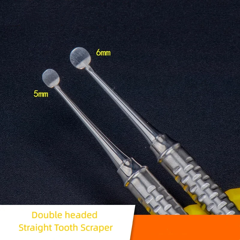 1PC Dental Straight Head Tooth Scraper Oral Implant Gingival Peeling Spoon Periosteal Separator Valve Turner Dentist Lab Tools