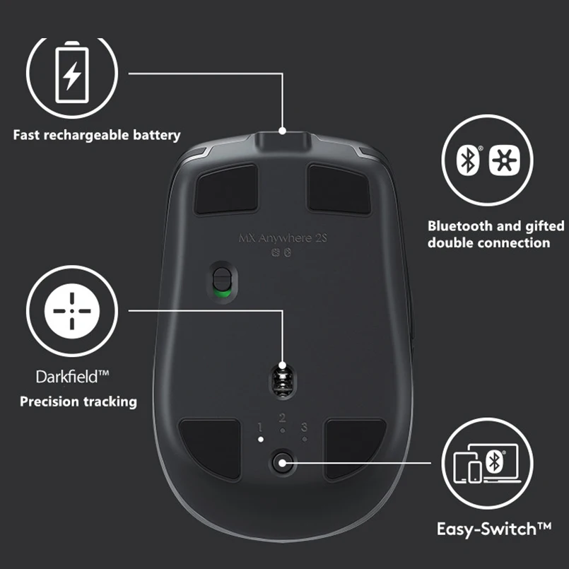 로지텍 MX 마스터 3 마우스, MX 어디서나 2S 무선 블루투스 마우스, 무선 2.4G 수신기, 사무실 마우스, MX 마스터 2s 업그레이드